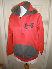 Youth Hoodie Jacket Red/Gray YLG/JG Under Armour 55 