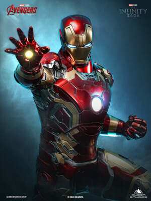 QUEEN STUDIOS Marvel Avengers Iron Man Mark 43 ¼ Scale Statue Figure NEW SEALED