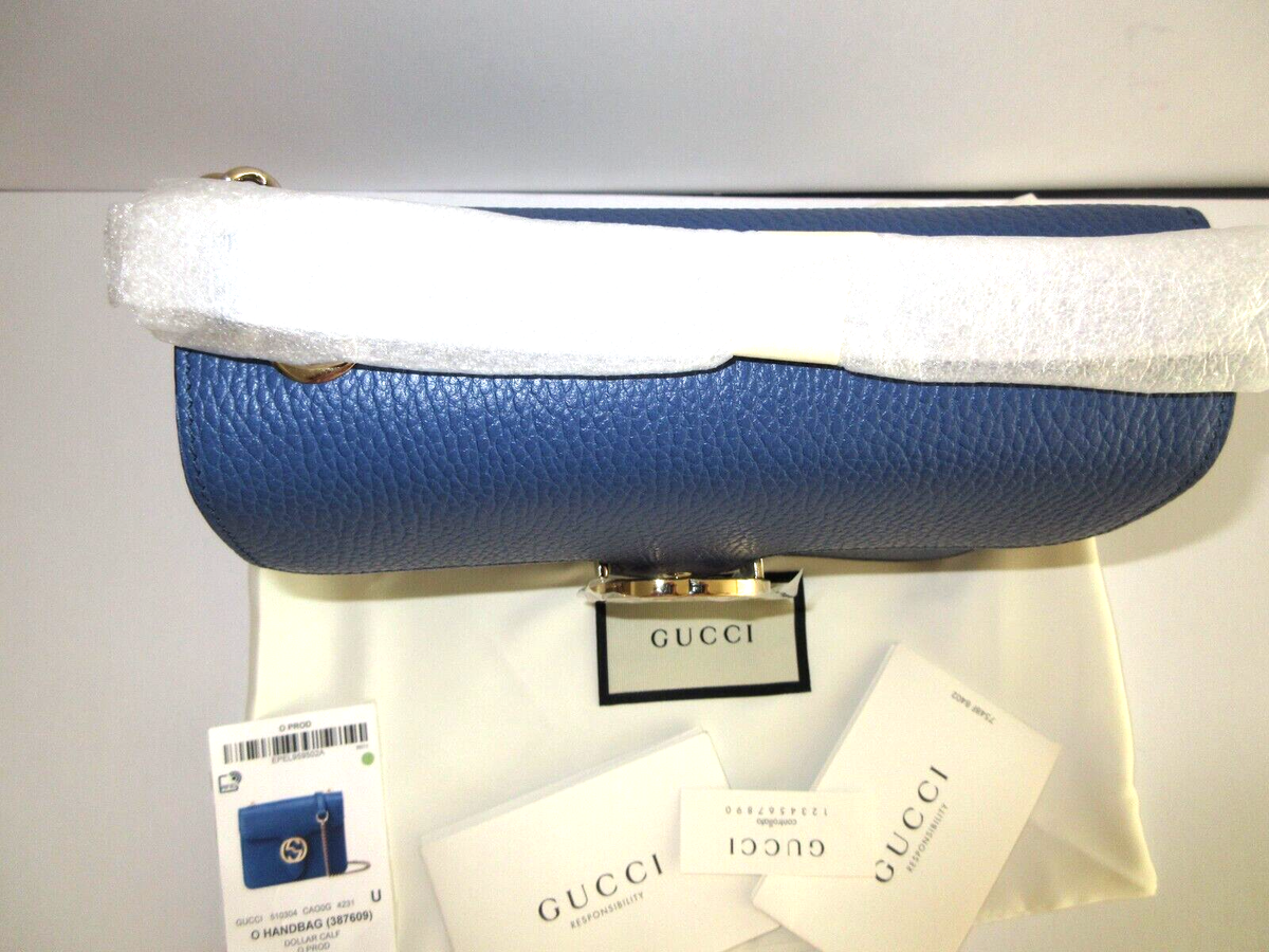 bLue Gucci ビジネスバッグ GUCCI（グッチ） ビジネスバッグ レザー ネイビー シルバー金具 387074