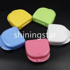 10x Dental Orthodontic Retainer Denture Storage Box Plastic Mouthguard Container