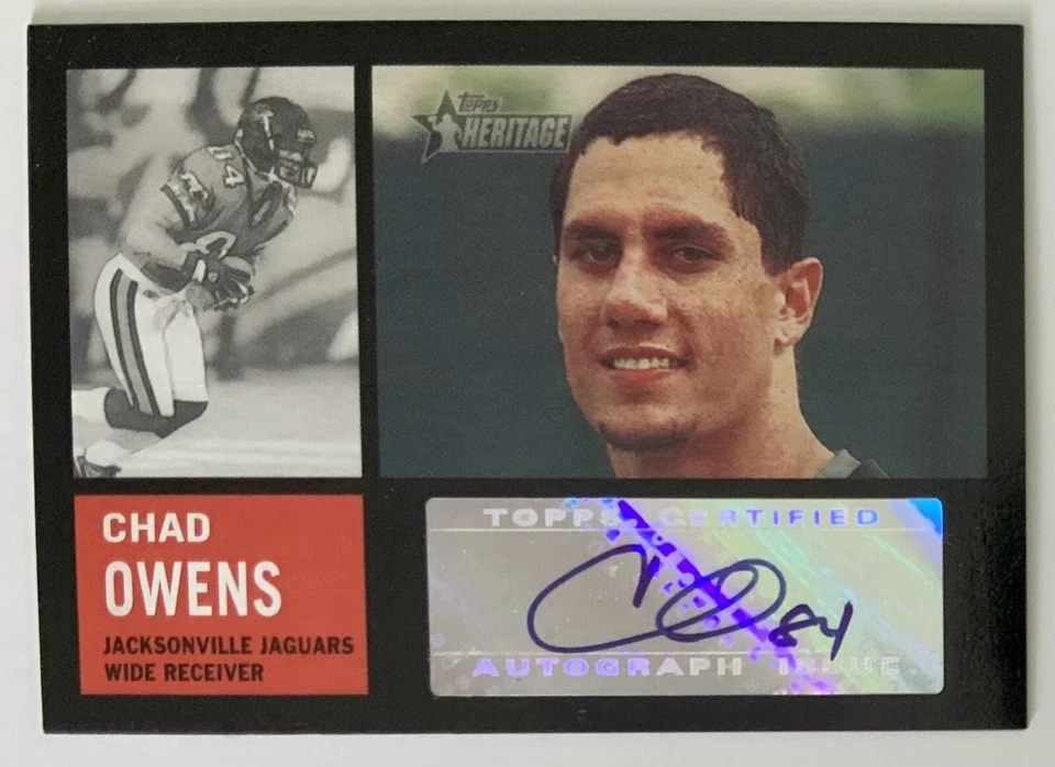 2005 Topps Heritage Real One Auto Chad Owens Card #ROA-CO Rookie Auto RC 🏈🔥 - Image 3 of 4