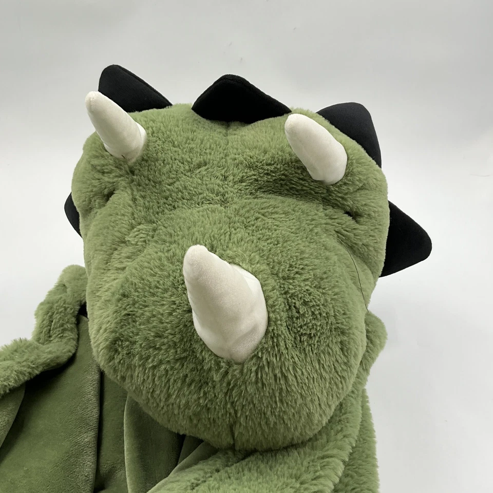 Disfraz de dinosaurio - Manta con capucha Triceratops verde para niños Foto 3 de 4