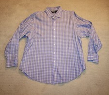 Polo Ralph Lauren Classic Fit Philip Purple Plaid Dress Shirt 18 X 36