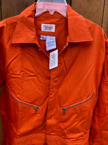 New ORANGE COVERALL Jumpsuit NWT Walls Work Construction Mens 40 Short MEDIUM - Picture 2 of 3