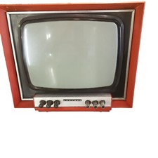 TELEVISORE PORTATILE ROSSO marca nuclear PRANDONI mod. 16148 anni '70 VINTAGE