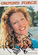 CHARLIE DIMMOCK TV GARDENER **HAND SIGNED** “GROUND FORCE” CAST CARD 15cm x 21cm