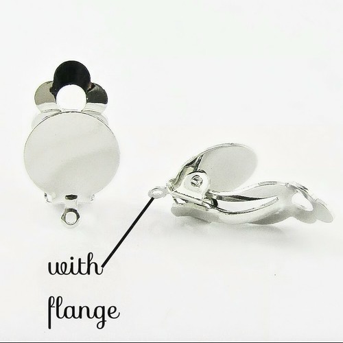 1pr Silver yellow rose gold pl clip on earring findings jewellery craft 2pcs - Picture 7 of 8