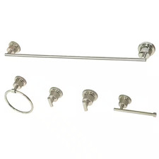 Modern 5-Piece Bath Hardware Set in Polished Nickel