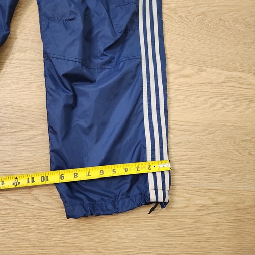Pantalones Adidas De Colección Para Hombre M Azul Rayas Nylon Malla Forrados Embalables De Colección Y2K - Imagen 11 de 16