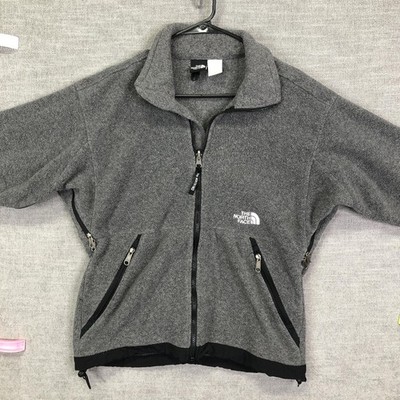 The North Face Jacket Mens Small Gray Full Zip Fleece Pockets