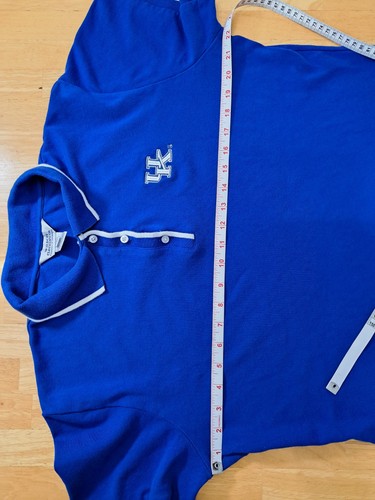 VTG 1990s University of Kentucky Wildcat Clothing Dawahares Blue Polo Shirt XL - Afbeelding 4 van 10
