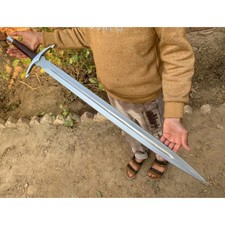 Custom Handmade Carbon Steel Blade Tactical Viking Sword | Hunting Sword Camping