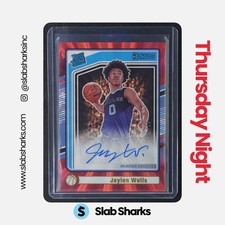 2024 PANINI DONRUSS JAYLEN WELLS RATED ROOKIE SIGNATURES HOLO RED LASER AUTO /49