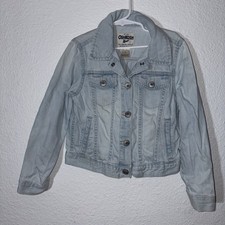 Oshkosh B'Gosh Vintage Light Wash Denim Trucker Jean Jacket Kids Size 7