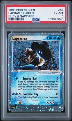 PSA 6 Lapras Ex Holo #99 2003 Pokemon Ex Ruby & Sapphire 139843048 | eBay