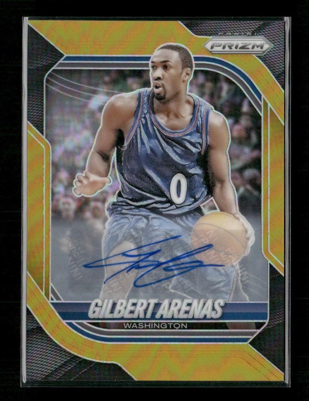 2025-26 Prizm Gilbert Arenas Auto True Gold #/10 #168