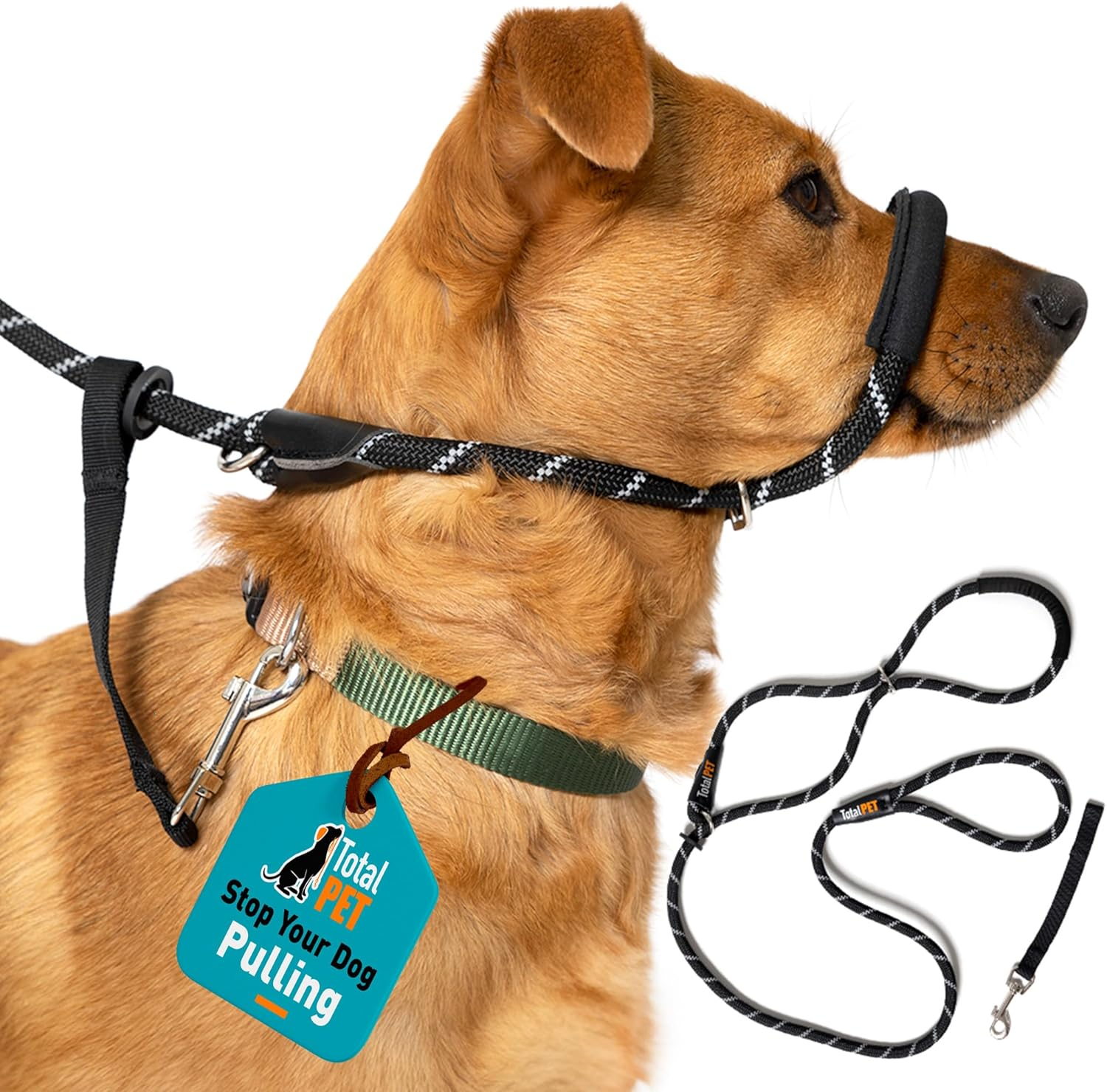 Total Pet Figure of 8 Dog Lead - anti Pull Stop Dogs Pulling - Rope Slip Leads w