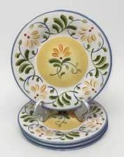Macys The Cellar 9” Salad Plate Set Of 4 Handpainted Floral CLR42