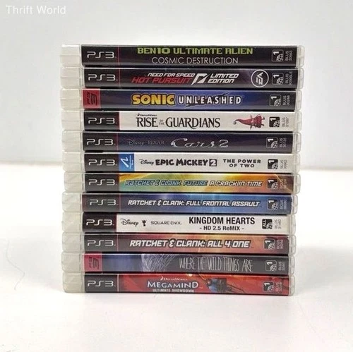 Kingdom Hearts Ratchet & Clank 12 PS3 Game Lot Sony PlayStation 3 Bundle