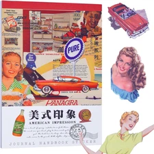 Washi Vintage Stickers for Scrapbooking - Aesthetic Junk Journal Supplies Kit, E