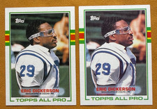 1989 Topps Eric Dickerson All Pro Lot #206 Colts HOF Football 2 Card Lot