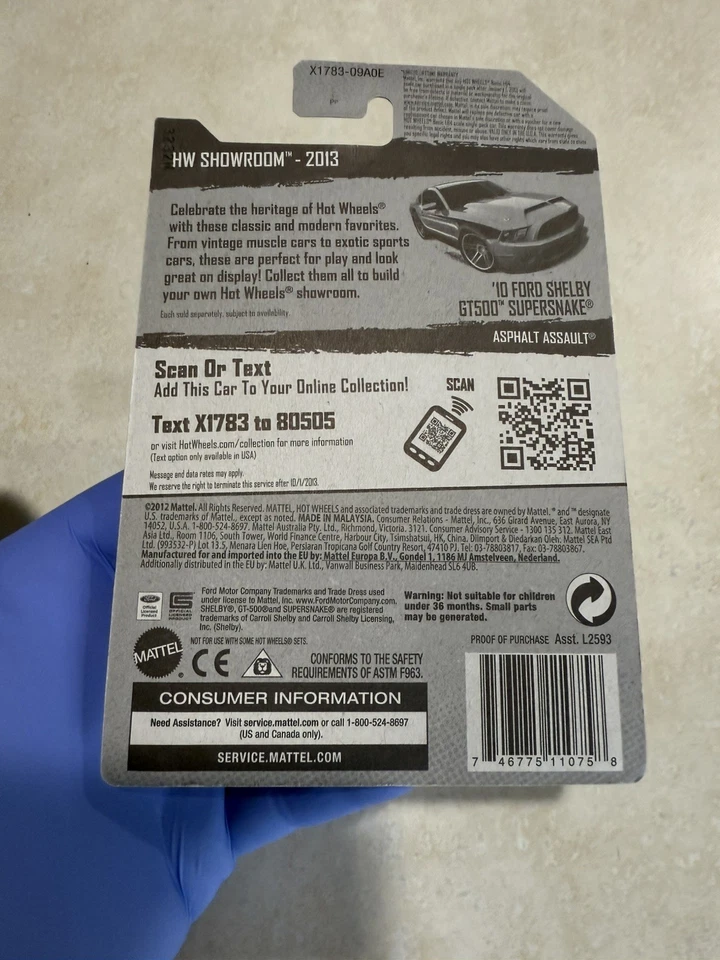 Ford Shelby GT500 Supersnake 2013 Hot Wheels #155 HW Showroom '10 verde con Pr5 Sp Foto 2 de 3