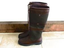 DUBARRY GALWAY WOMEN'S LEATHER COUNTRY BOOTS,SIZE 6 / EURO 39,BROWN/IVY