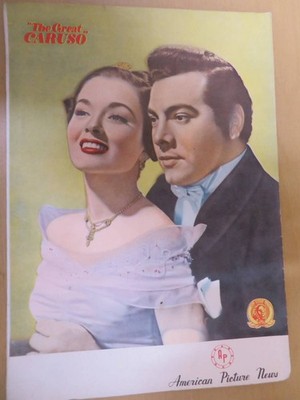 Broschüre OperCaruso Mario Lanza Ambrose Vintage Retro H5 G6