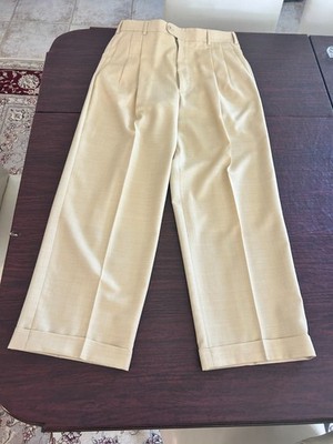 Men's Zanella Medweight Dress pants cuffed and pleated size 32 ins 30 1.5 cuff