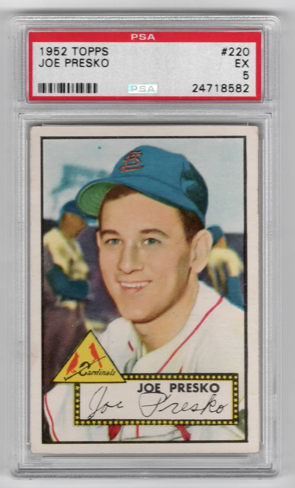 1952 Topps Baseball #220 Joe Presko PSA 5 Rookie Card RC
