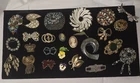20+pc Vintage Mixed Lot Women’s Costume Jewelry: Brooch Pin  Glass Enamel Metal