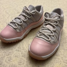 Air Jordan 11 Retro Low Shoes Youth Size 1Y White Pink 580522-160 Sneaker Girls