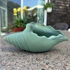 Van Briggle Pottery Ming Blue Shell Planter Mint Condition Vintage B.C. Signed
