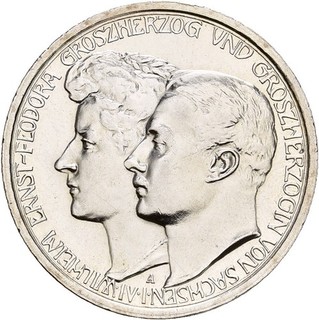 Künker: Sachsen Weimar Eisenach Wilhelm Ernst 3 Mark 1910 A Silber