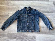 VINTAGE 80’s 90's Georges Marciano Guess? Blue Denim Jean Jacket Mens Large USA