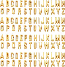 Alloy Metal A-Z Alphabet Slide Letter Charms Small Spacer Beads for DIY Craft Br