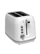White Diamond Textured 2-Slice Toaster - 870W George Home in Box