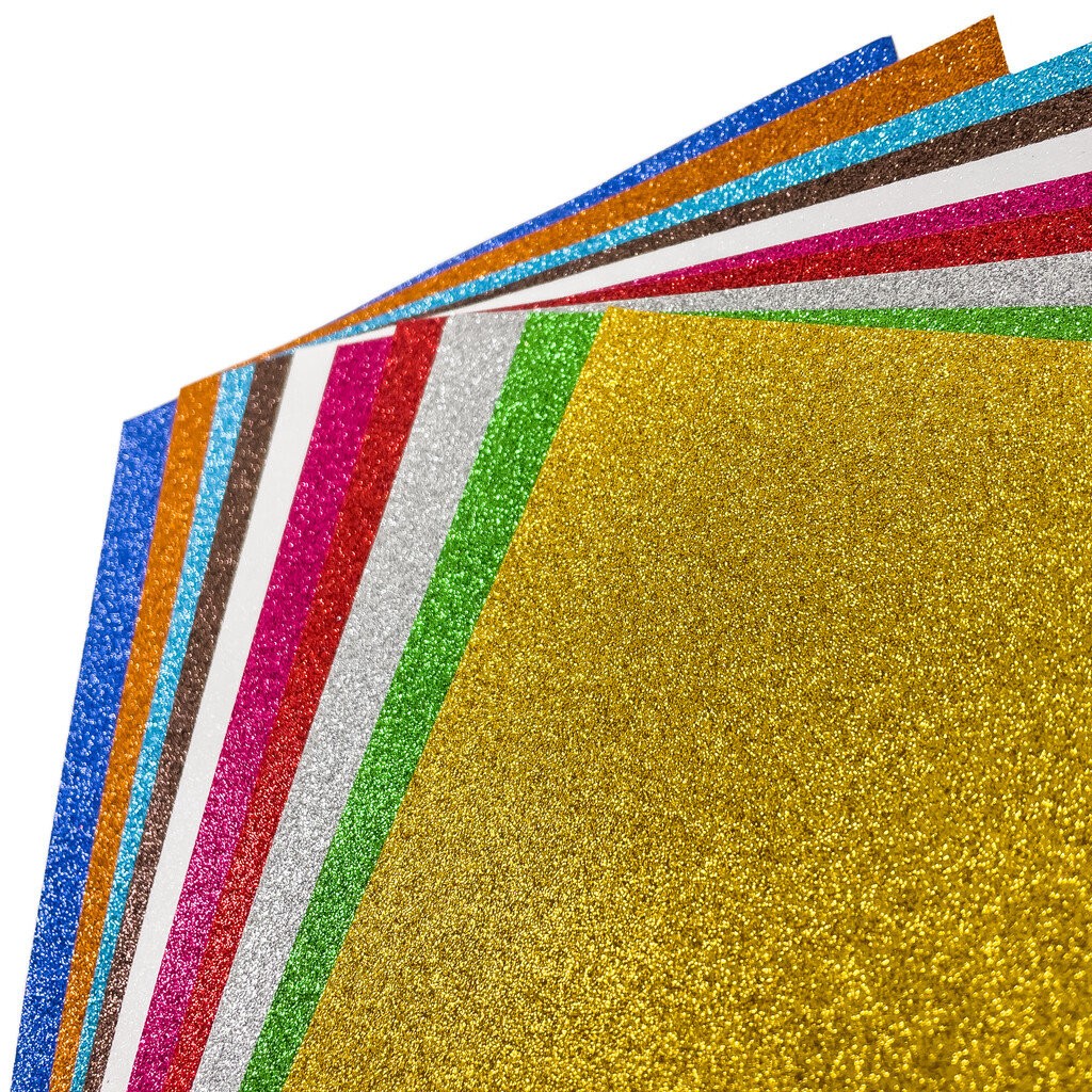 Nobrand – Cartoncino A4 Metal Glitter 180gr Assortito Cf.10fg