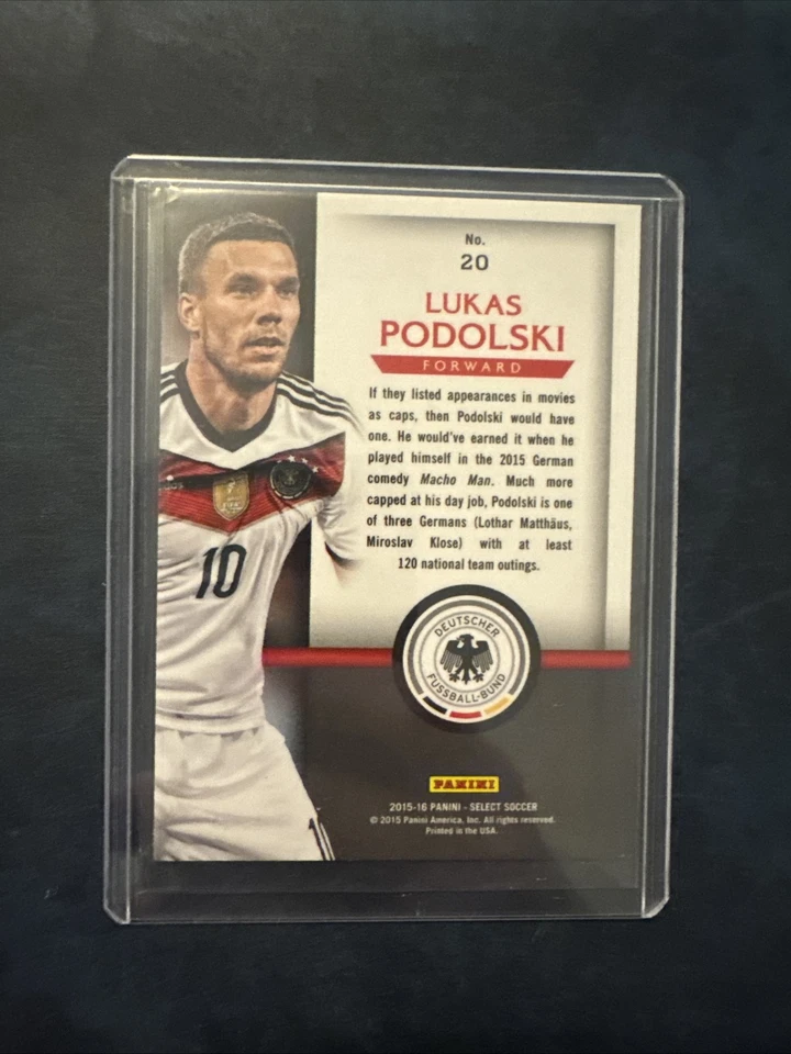 2015-16 Panini Select #20 Lukas Podolski National Pride 10004083 - Image 2 of 2