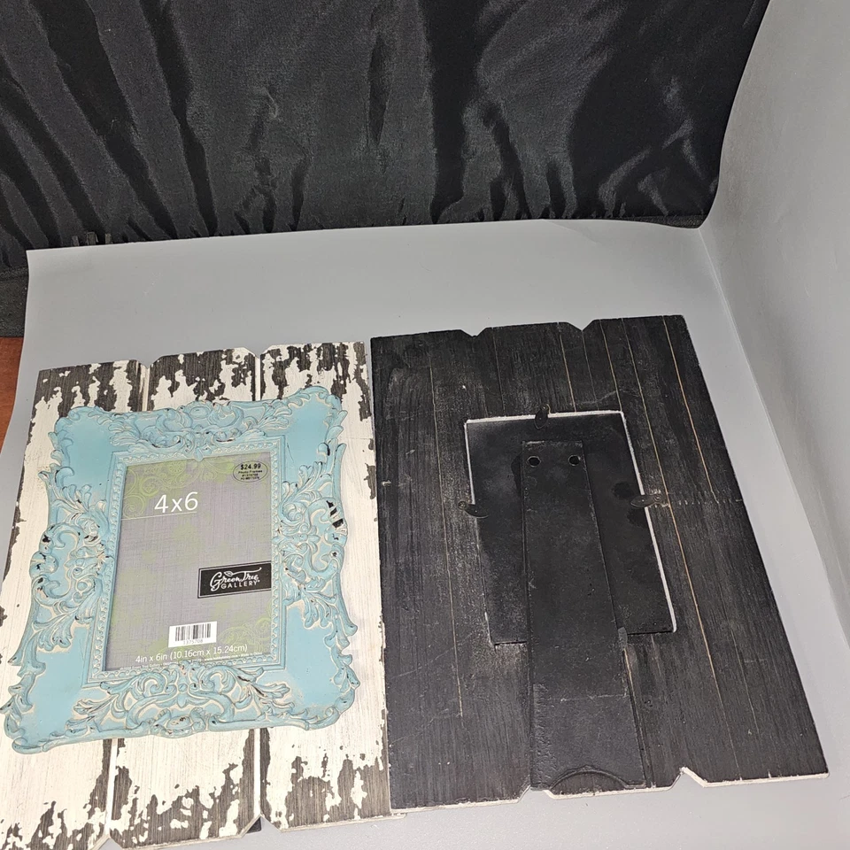 2 - NOS Shabby Chic Rustic Barn Board Picture Frames Cabincore Cottagecore 4x6" - Image 4 of 4