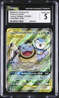 Pokémon 2019 Blastoise & Piplup GX, Cosmic Eclipse, 215/236 Holo CGC 5 Excellent