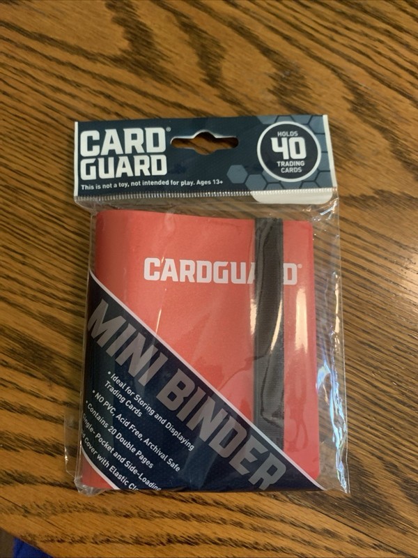 Cardguard Red Mini Binder With Strap - Holds 40 Cards