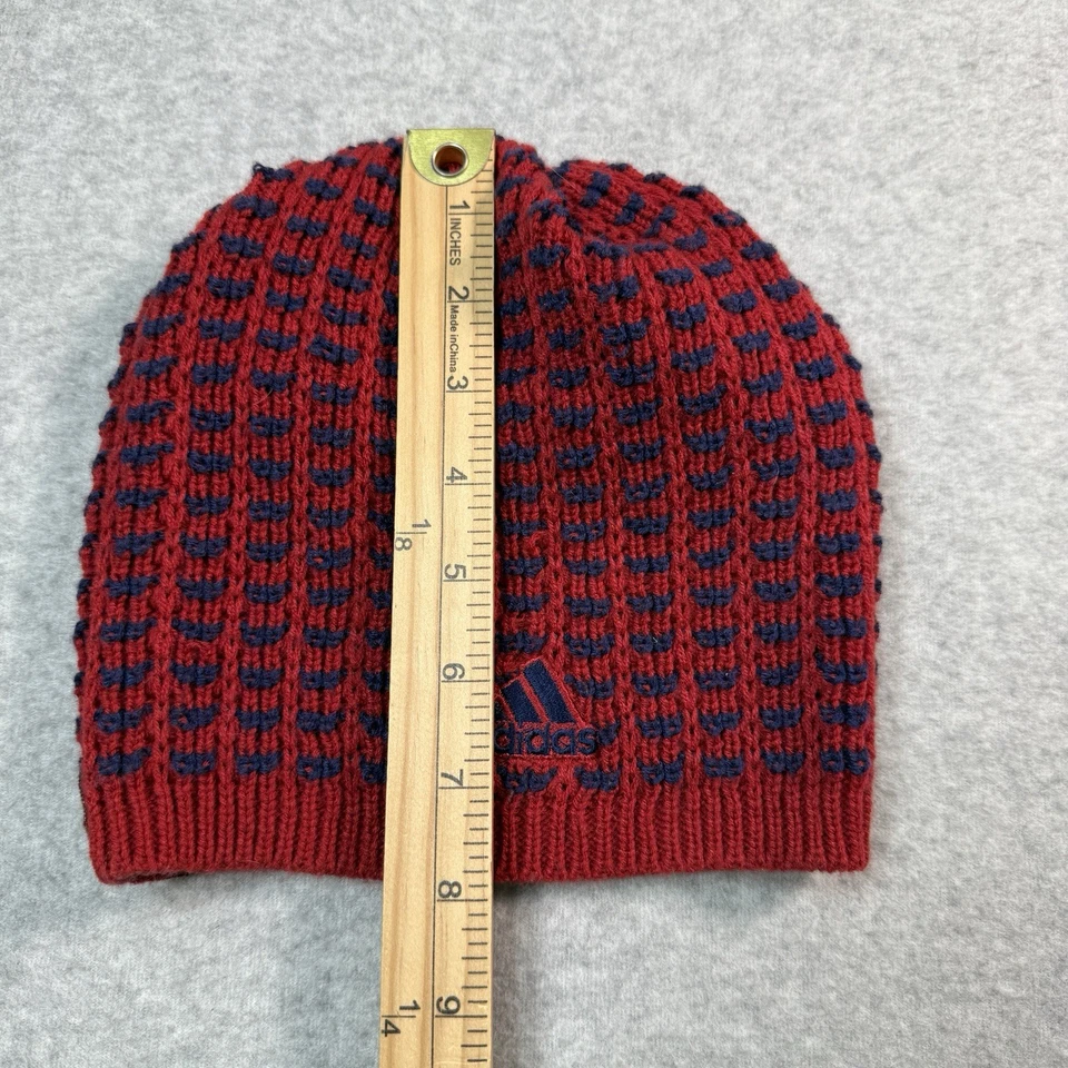 Adidas Real Salt Lake MLS Soccer Beanie OSFM Red Blue Knit Unlined - Image 2 of 4