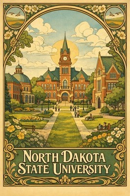   North Dakota State University Art Print - 24x36  Premium Matte 200gsm