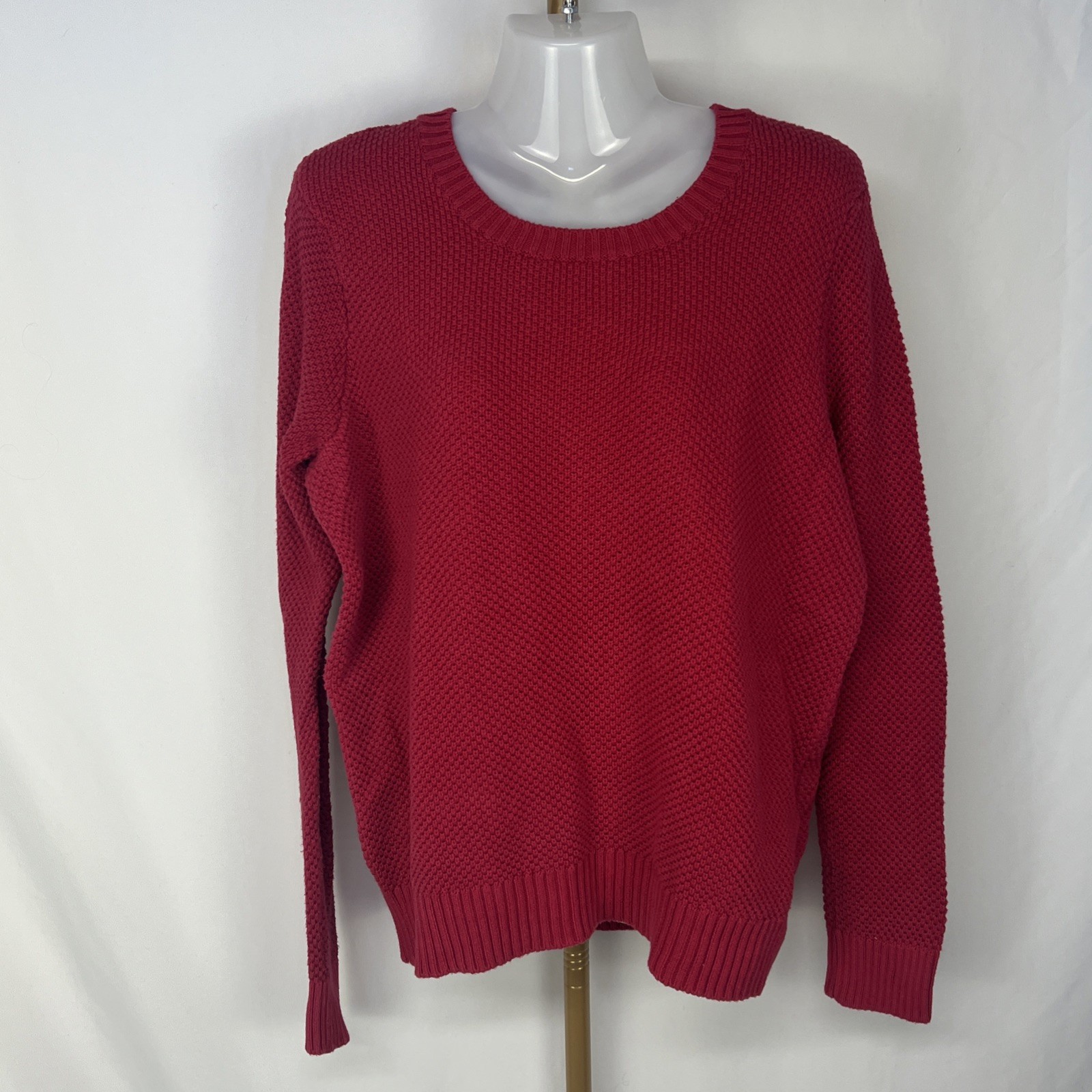 Appleseeds Raspberry Red Pullover Sweater Size L … - image 1