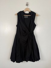 AllSaints Dress UK 12 Black Wrap Hitch Bustle Steampunk Parachute Vintage Aditya