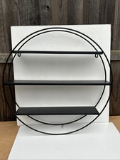 Wall Mounted Floating Shelf Round/Hexagonal Storage Display Rack Shelving Unit