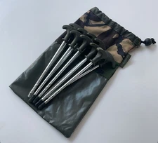 Trakker Tempest X DPM 8 inch Bivvy Peg Set (10 pack) | Carp Fishing Camo Case