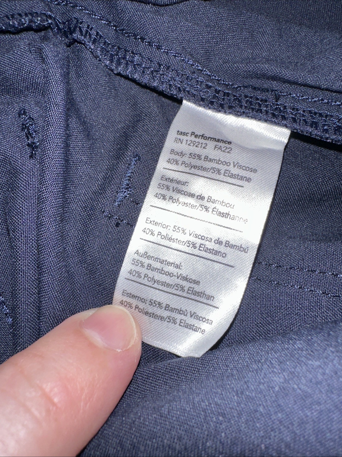 TASC Bamboo Performance Technology Navy Blue Men’… - image 9