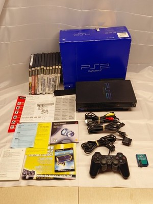 Sony PlayStation 2 Fat Console In Box Complete SCPH-30001 - Controller, 11 Games
